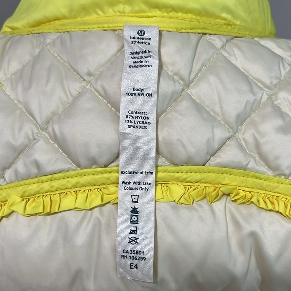 Lululemon What The Fluff Vest Clarity Yellow Rare - Picture 15 of 17